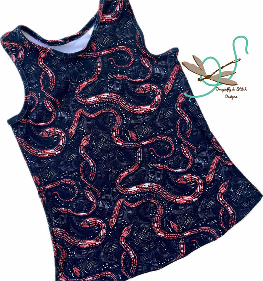 TS Faux-Sequin Snake Tank Top: Child